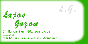 lajos gozon business card